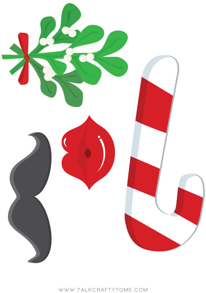 Christmas Photo Booth Props Printable
