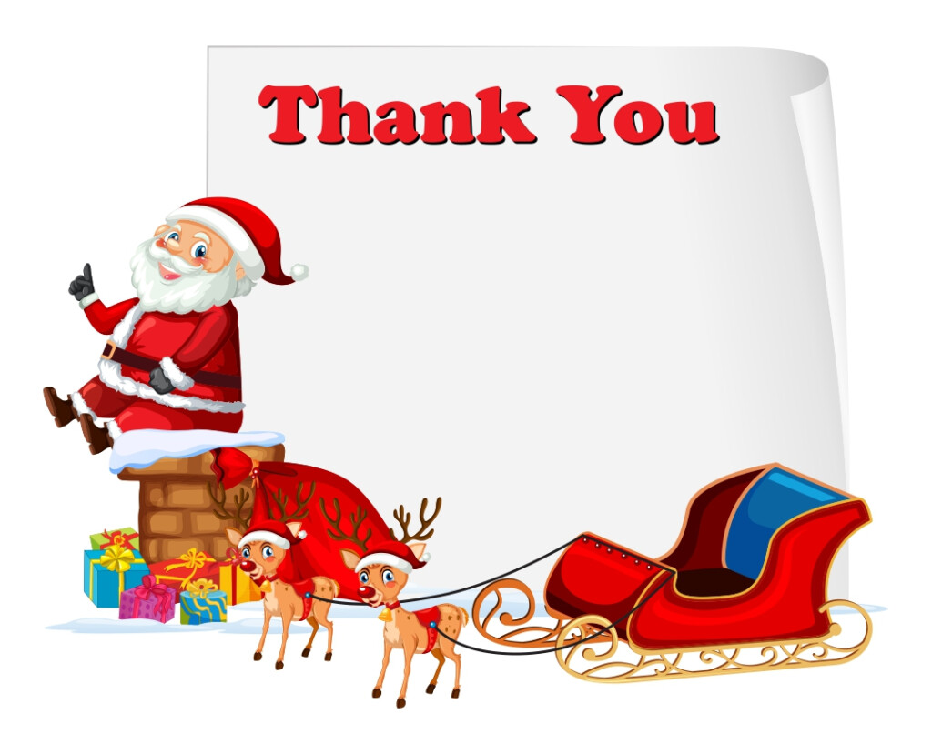 Christmas Thank You Card Templates 11 Free PDF Printables Printablee