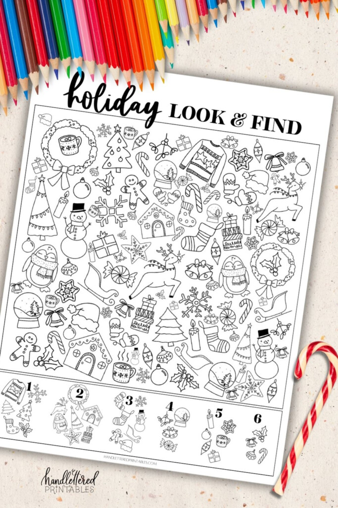 Christmas Tree Free Printable Hidden Picture For Adults 