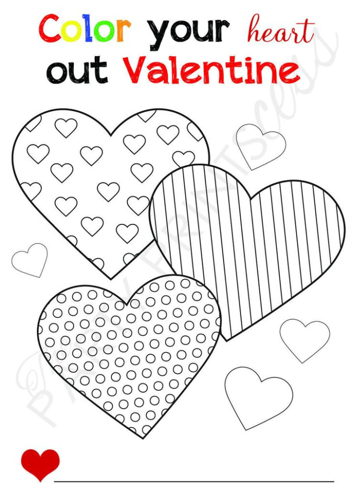 Color Your Heart Out Free Printable