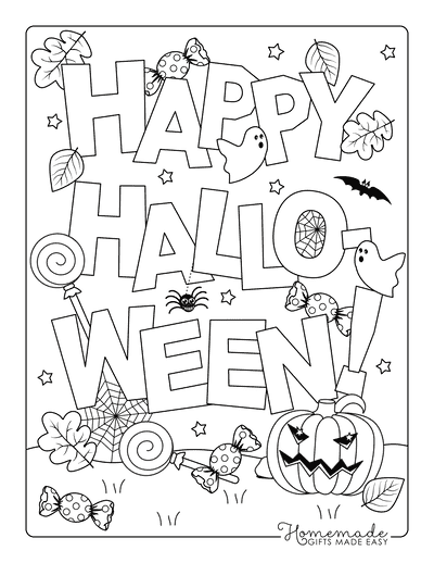 Coloring Pages For Kindergarten Halloween Activities