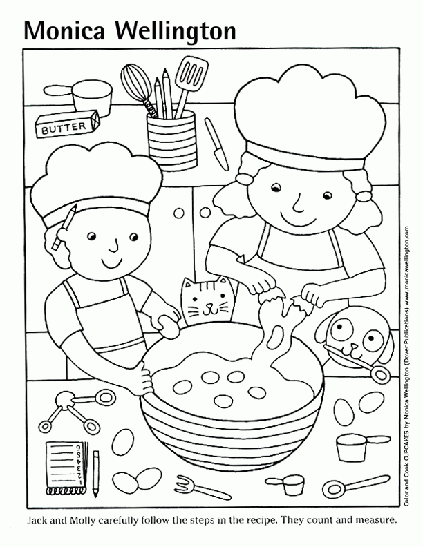 Cooking Coloring Page Coloring Home