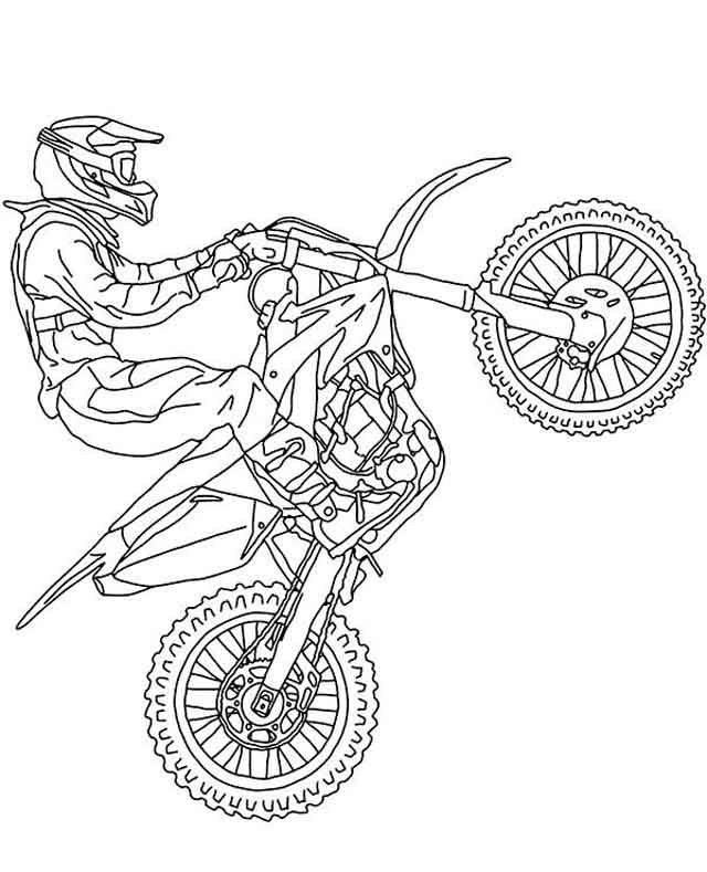 Cool Dirt Bike Coloring Page Free Printable Coloring Pages