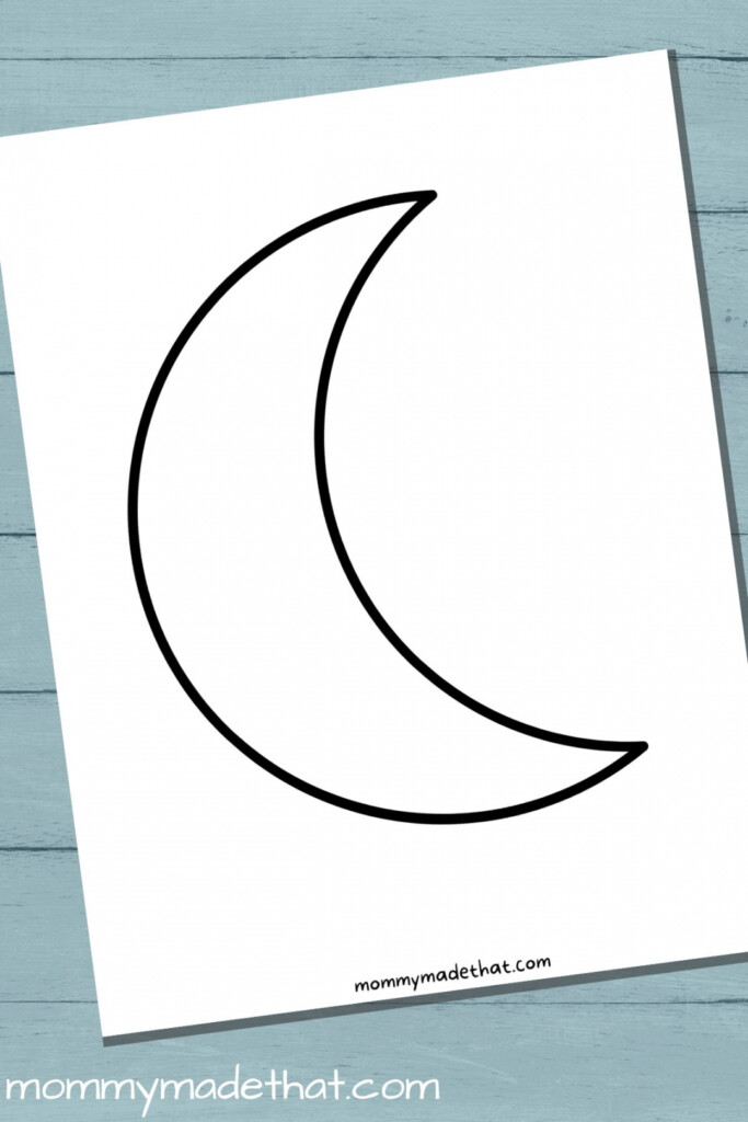 Crescent Moon Stencil Printable Free FREE Printable A Z