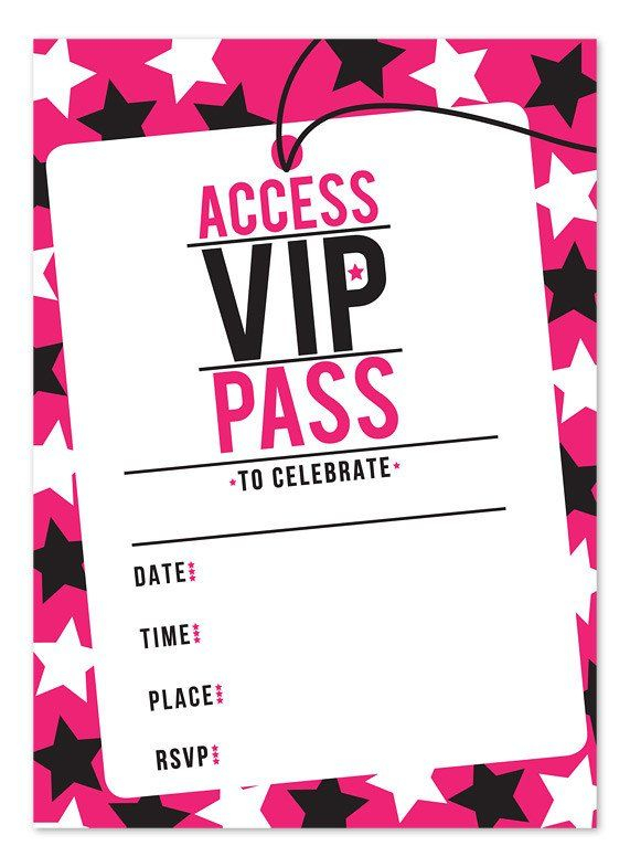 Customizable Free Printable Vip Pass Template Thomas S Brown