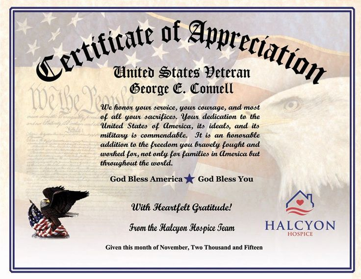 Customizable Veterans Day Certificates Free Printables