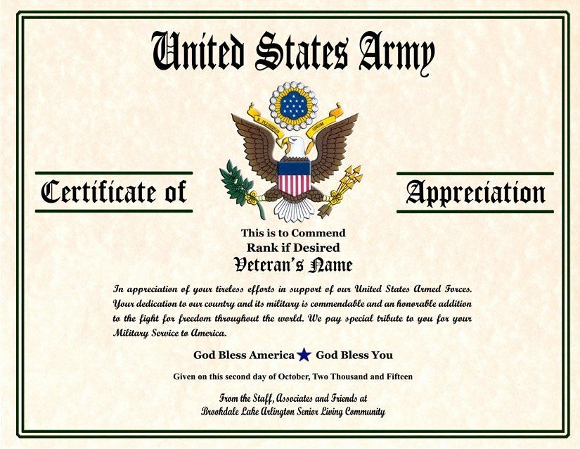 Customizable Veterans Day Certificates Free Printables Template Layouts 