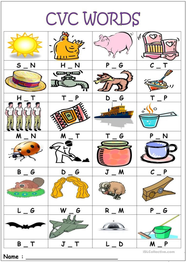 Cvc Words Worksheets Free Printable Free Printable