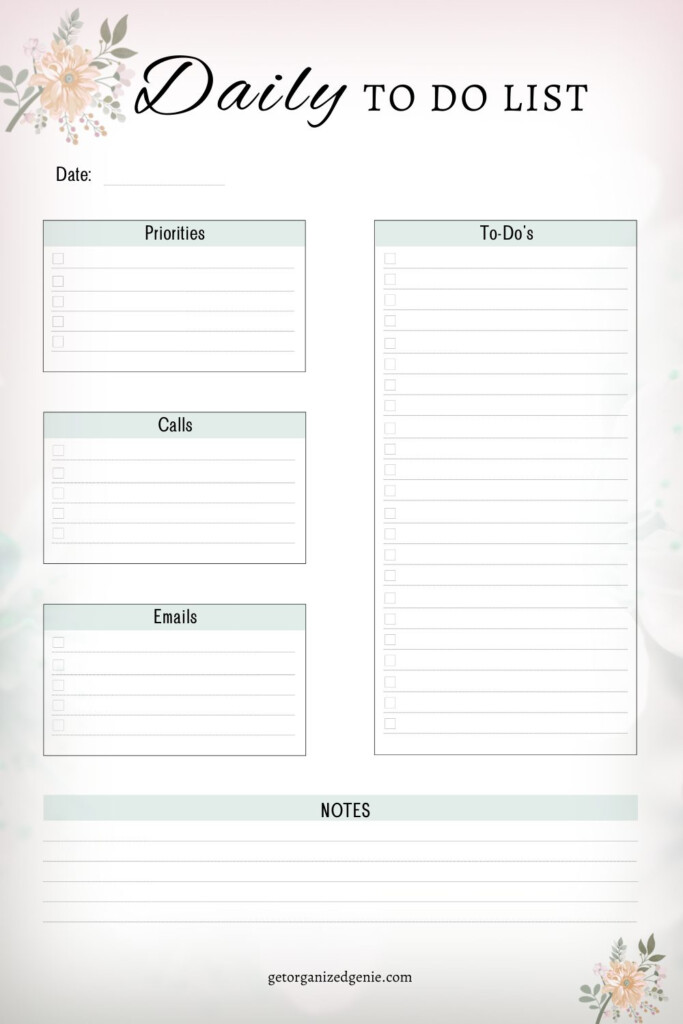 Daily Work To Do List Free Printable Template Vrogue co