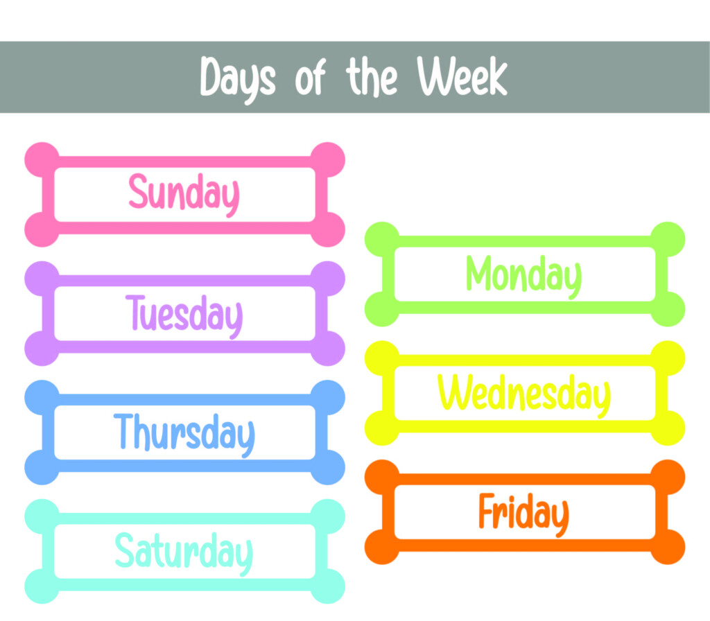 Days Of The Week Worksheets For Kids Learn Days Of The Week Free 