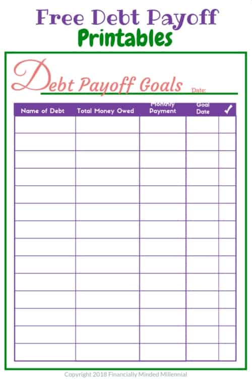 Debt Payoff Planner Free Printable