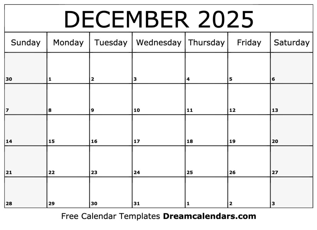 December 2025 Calendar Printable Free Download Martin J Laursen
