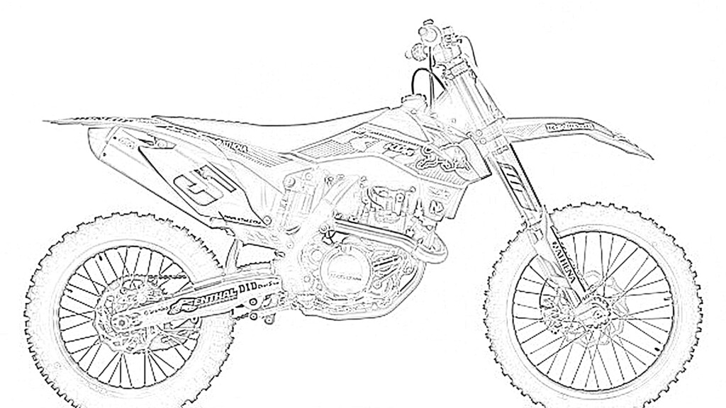 Dirt Bike Printable Coloring Pages