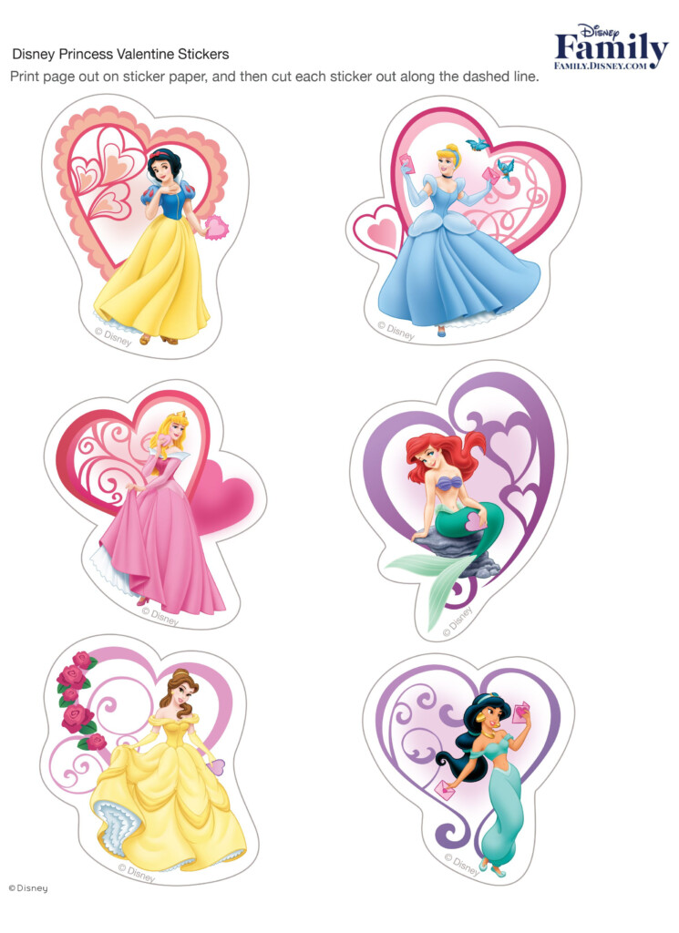 Disney Princess Valentine Stickers Disney Family Princess Sticker 
