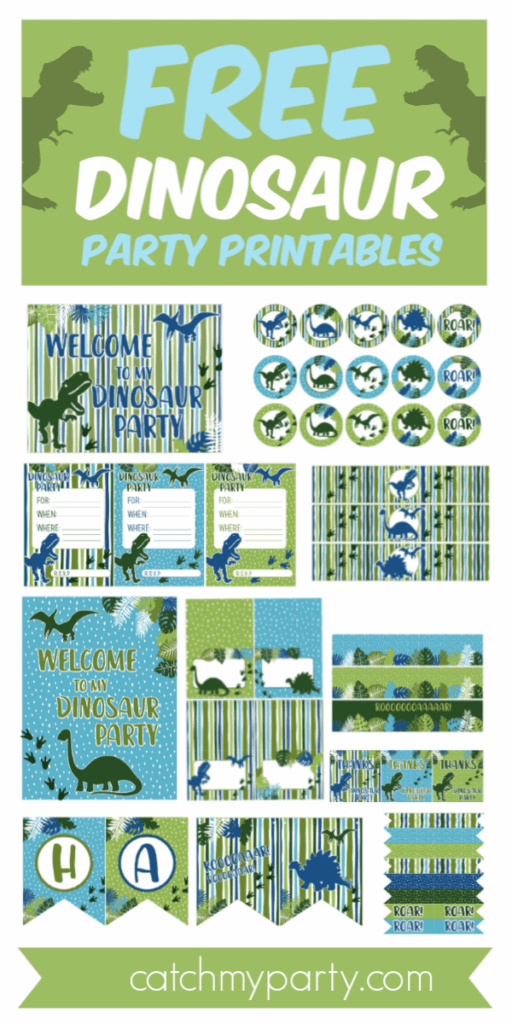 Download These Free Dinosaur Birthday Party Printables NOW Catch My 
