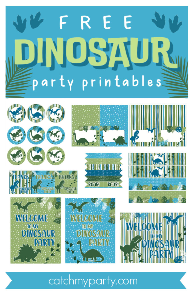 Download These Free Dinosaur Birthday Party Printables NOW Catch My 