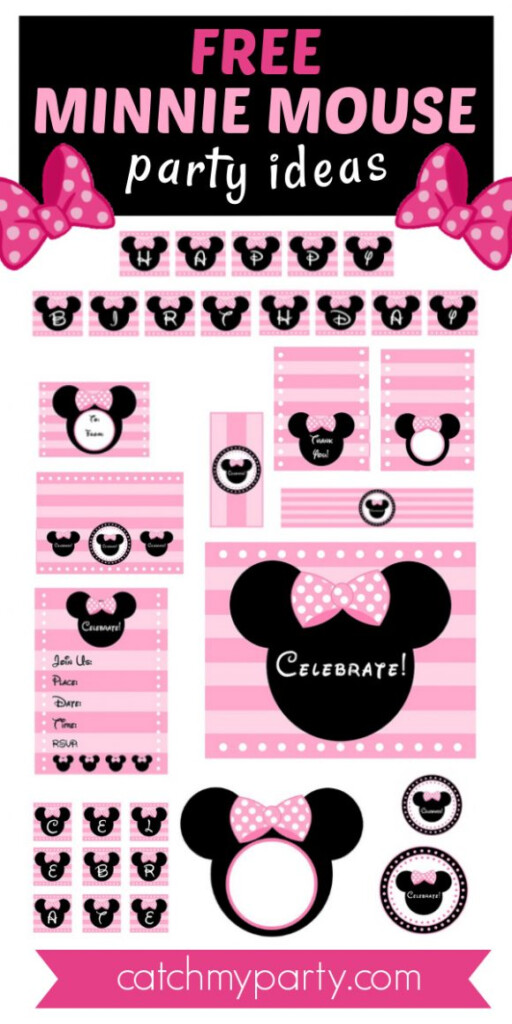 Download These Free Pink Minnie Mouse Party Printables Catch My Party