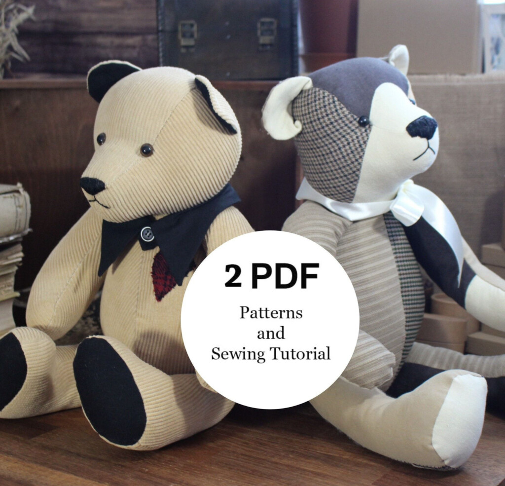 Downloadable Beginner Memory Bear Sewing Pattern Free Printable 