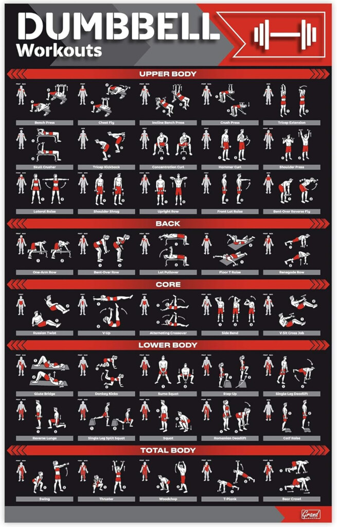 Dumbbell Workout Chart Printable