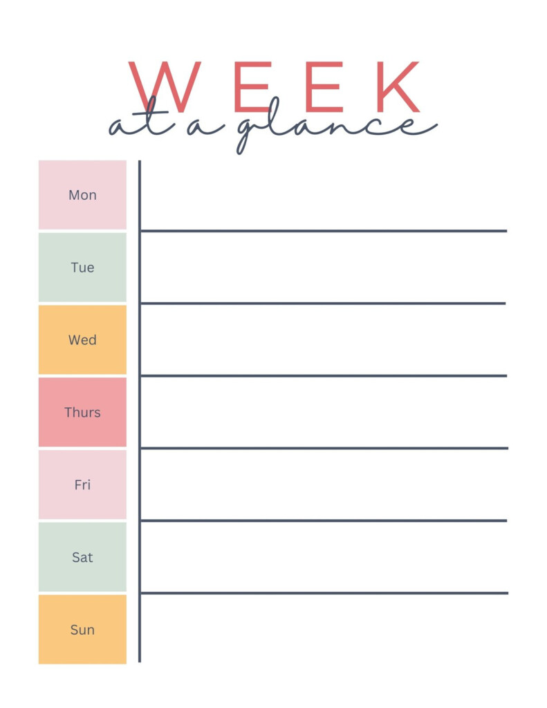 Editable Weekly Planner Template Instant Download Fillable PDF Weekly 