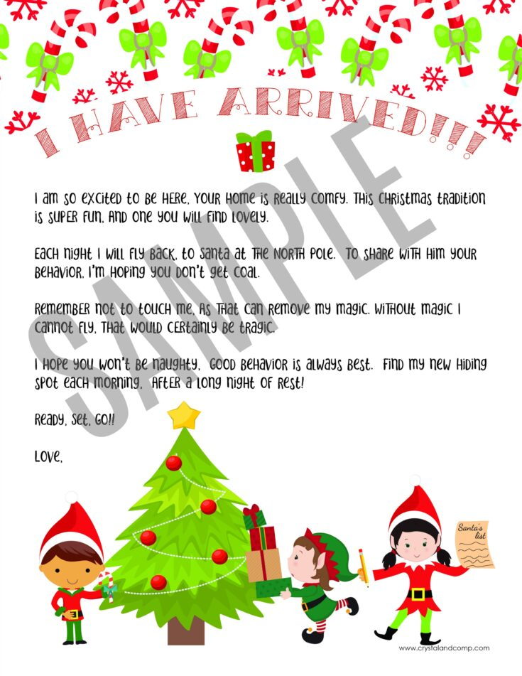 Elf Arrival Letter Free Printable Editable 2024 Pdf Download Alma Lyndel