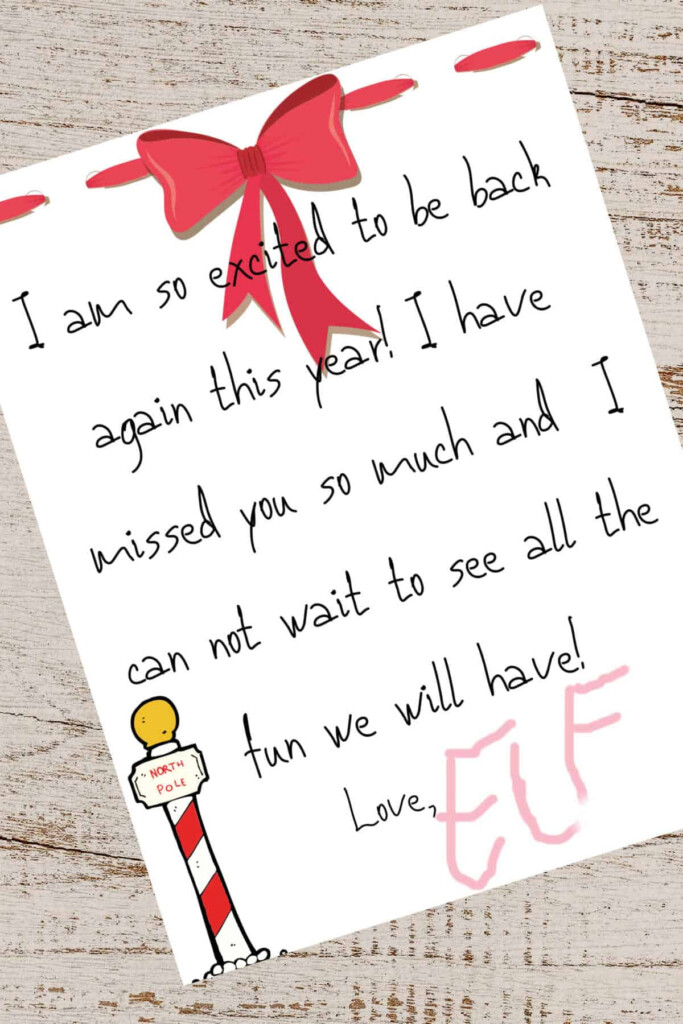 Elf On The Shelf I 39 m Back Letter Printable MidgetMomma