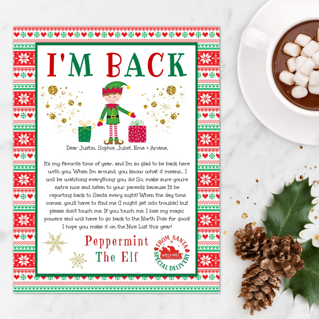 Elf On The Shelf Letter Template Download Word Content Calendar Template