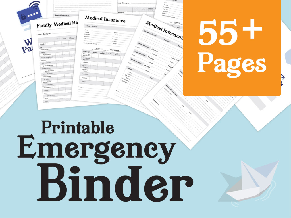 Emergency Binder Printables