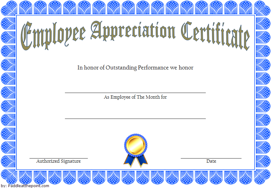 Employee Appreciation Certificate Template 2 Certificate Of 