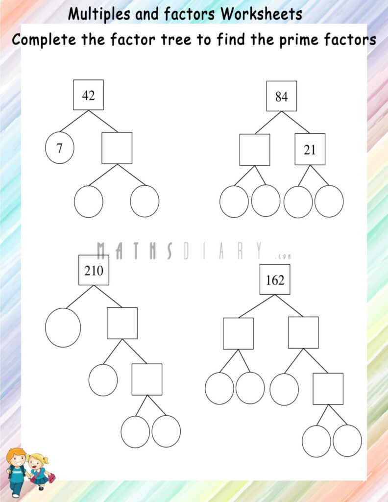 Factor Tree Worksheets Math Worksheets MathsDiary