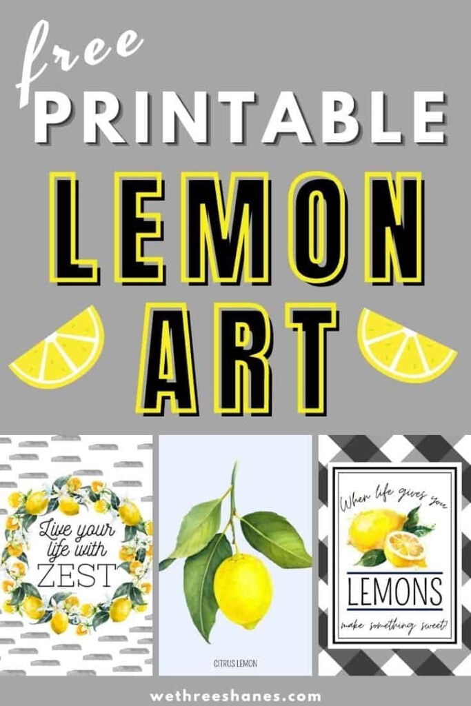 Farmhouse Style Free Lemon Printables