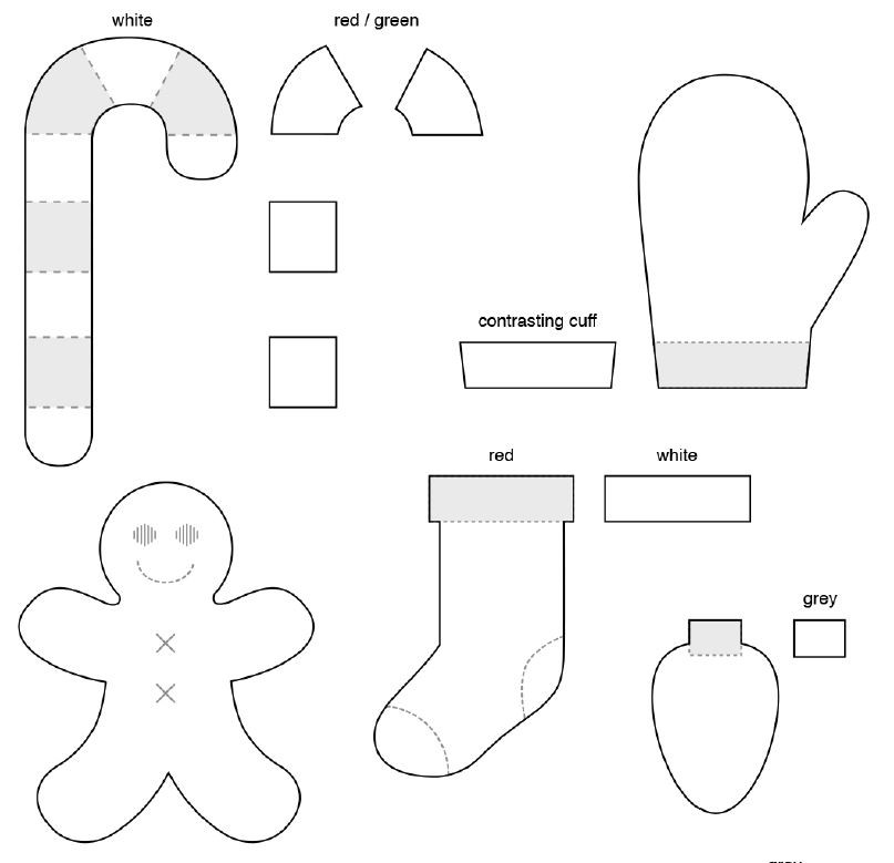 Felt Christmas Ornament Patterns 13 Free PDF Printables Printablee