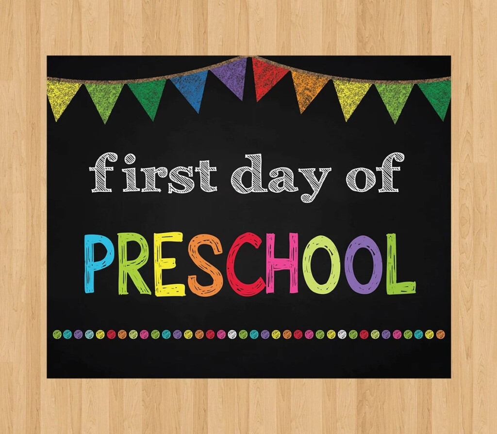 First Day Of Preschool Printables Printable Calendars AT A GLANCE