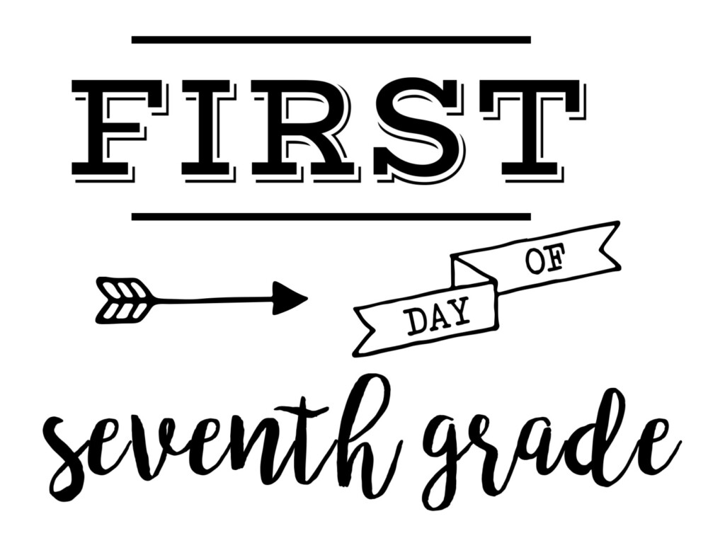 First Day Of School Sign Free Printable Paper Trail Design