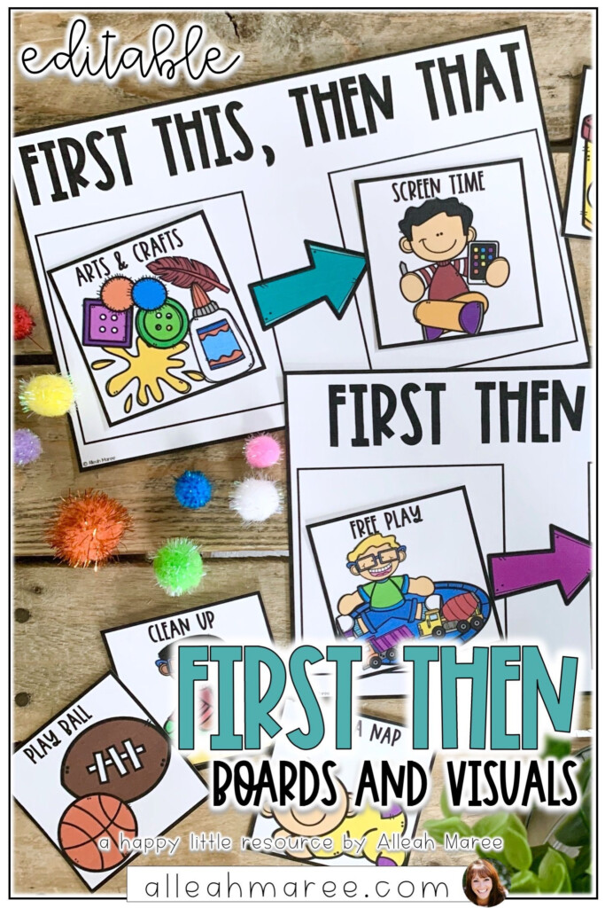 First Then Board Free Printable Printable Templates Protal