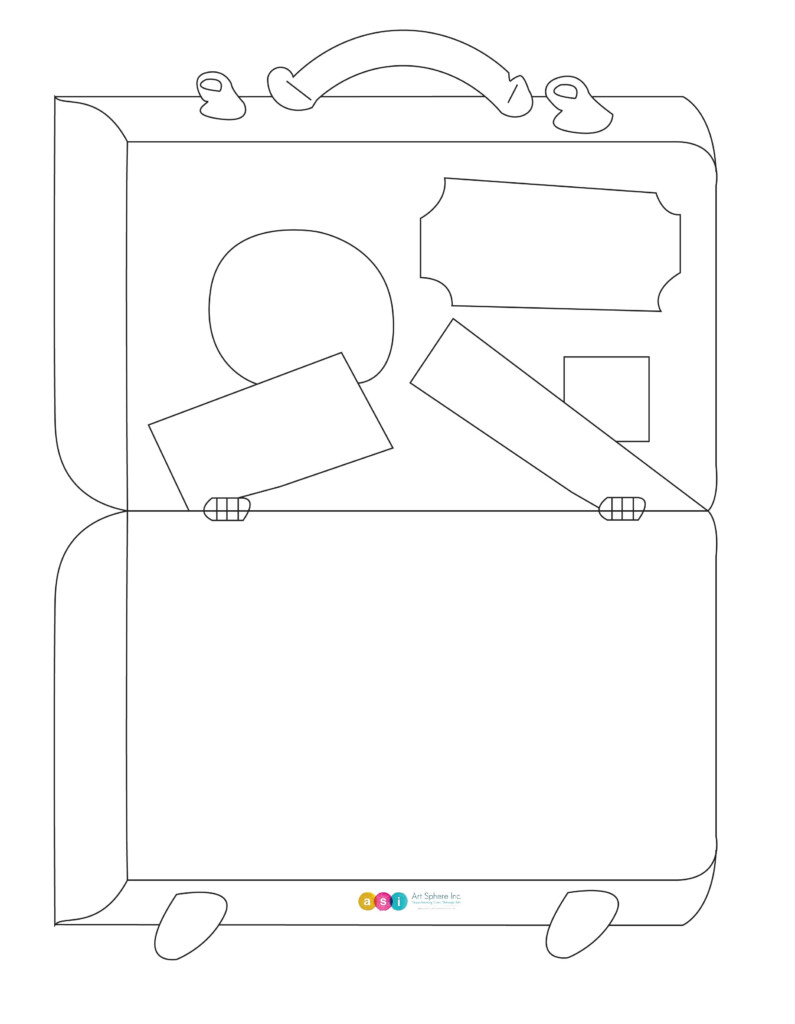 Foldable Printable Suitcase Template