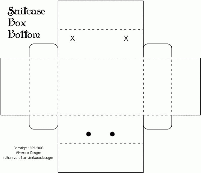 Foldable Printable Suitcase Template