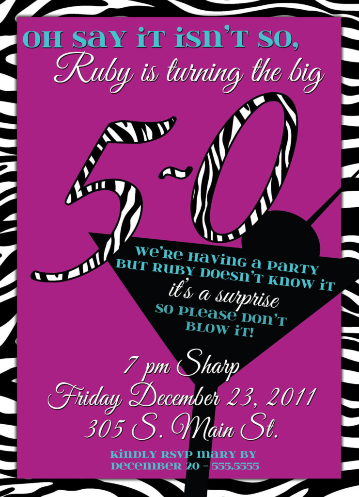 Free 50Th Birthday Invitation Templates