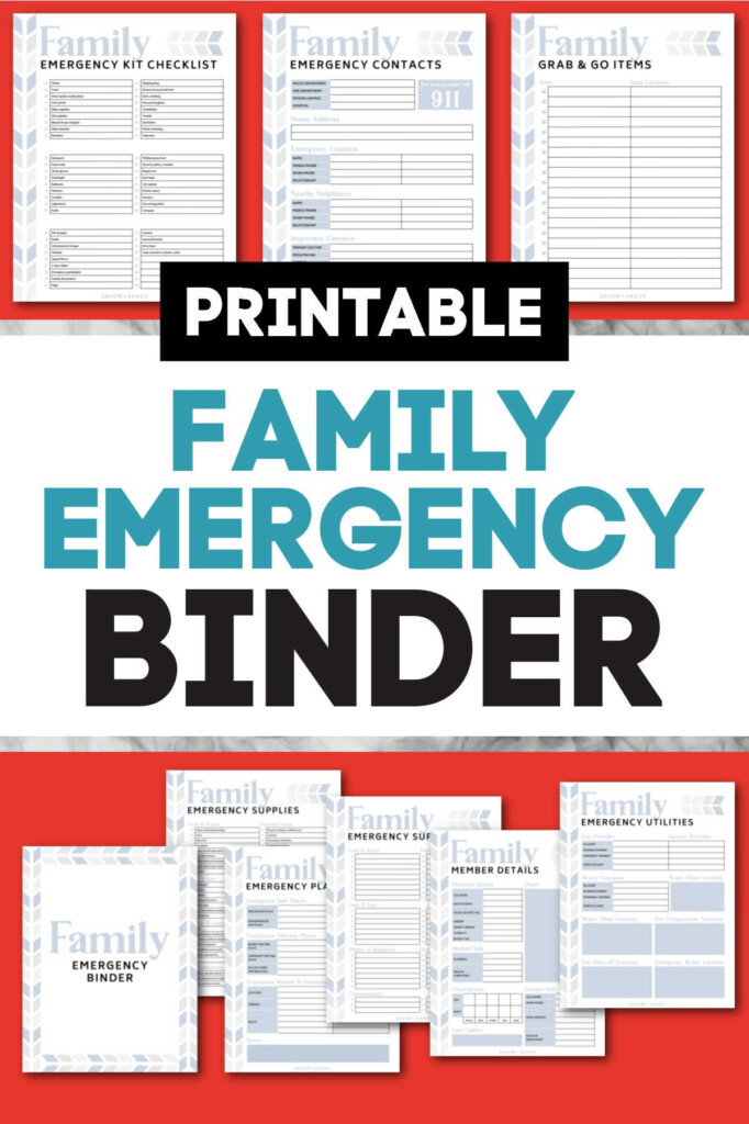 Free Emergency Binder Printables Printable Templates By Nora