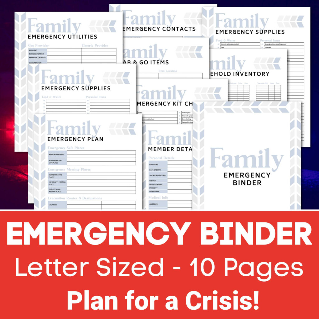 Free Emergency Binder With Printables To Help Prepare Artofit