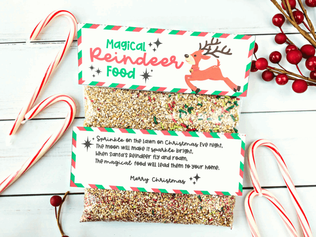Free Magical Printable Reindeer Food Tags Modern Mom Life