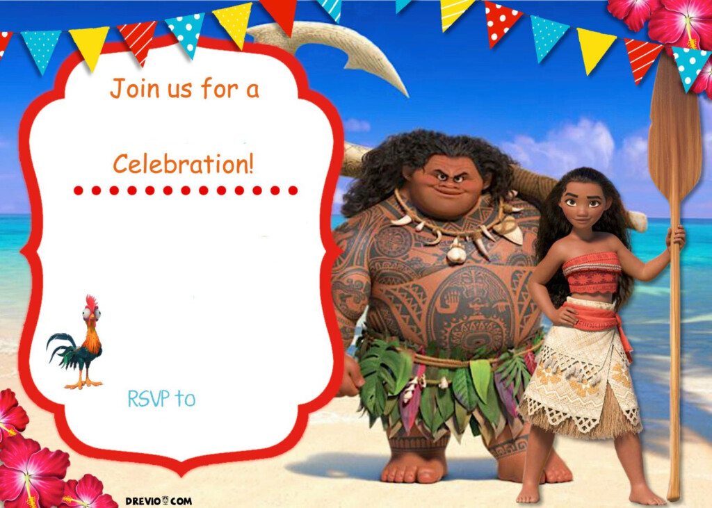Free Moana Birthday Invitation Template Download Hundreds FREE 