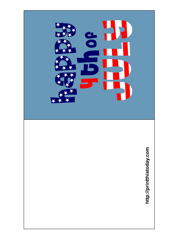 Free Printable 4th Of July Cards