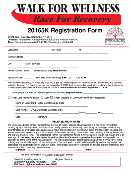 Free Printable 5k Registration Form Printable Templates Your Go To 