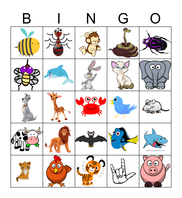 Free Printable Animal Bingo Cards Printable Templates