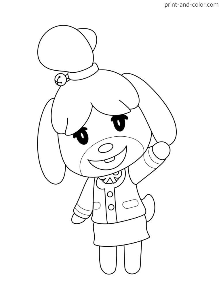 Free Printable Animal Crossing New Horizons Coloring Pages Free 