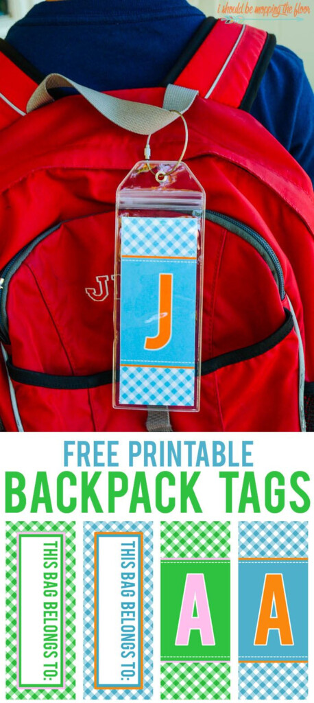 Free Printable Backpack Tags Diy Name Tags Kids Backpack Tags 