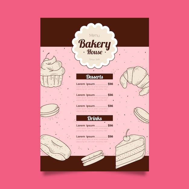 Free Printable Bakery Menu Templates