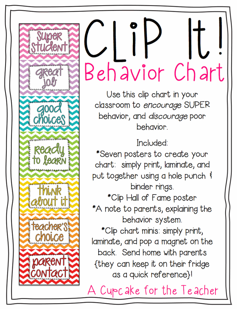 Free Printable Behavior Clip Chart