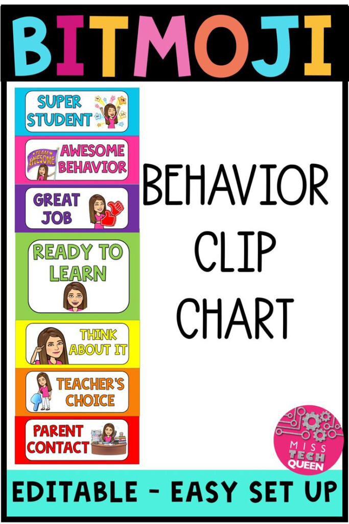 Free Printable Behavior Clip Chart The Child Starts From Green And 